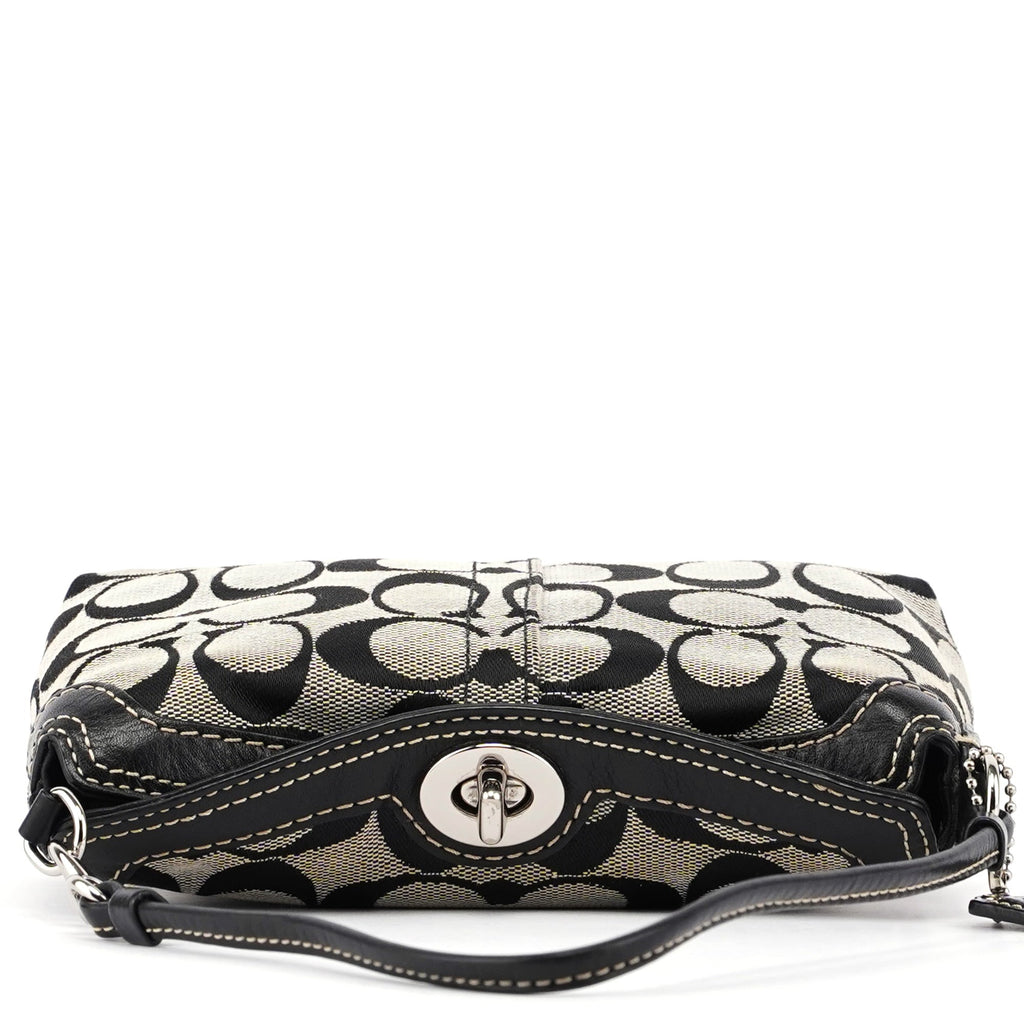 Grey Signature C Turnlock Mini Hobo Bag