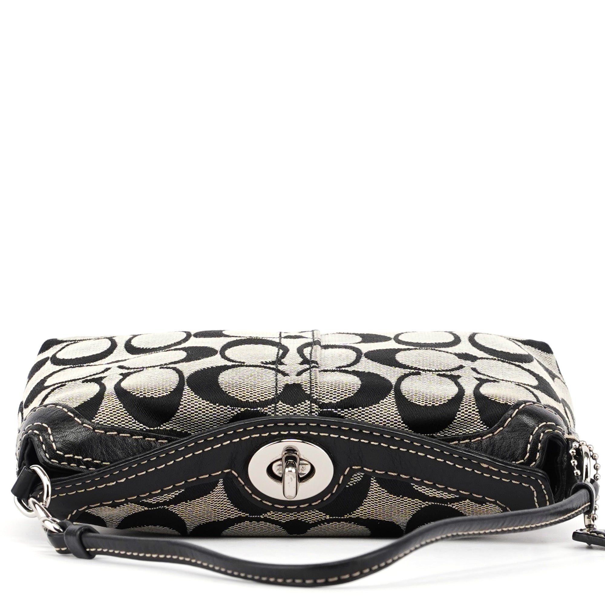 Grey Signature C Turnlock Mini Hobo Bag