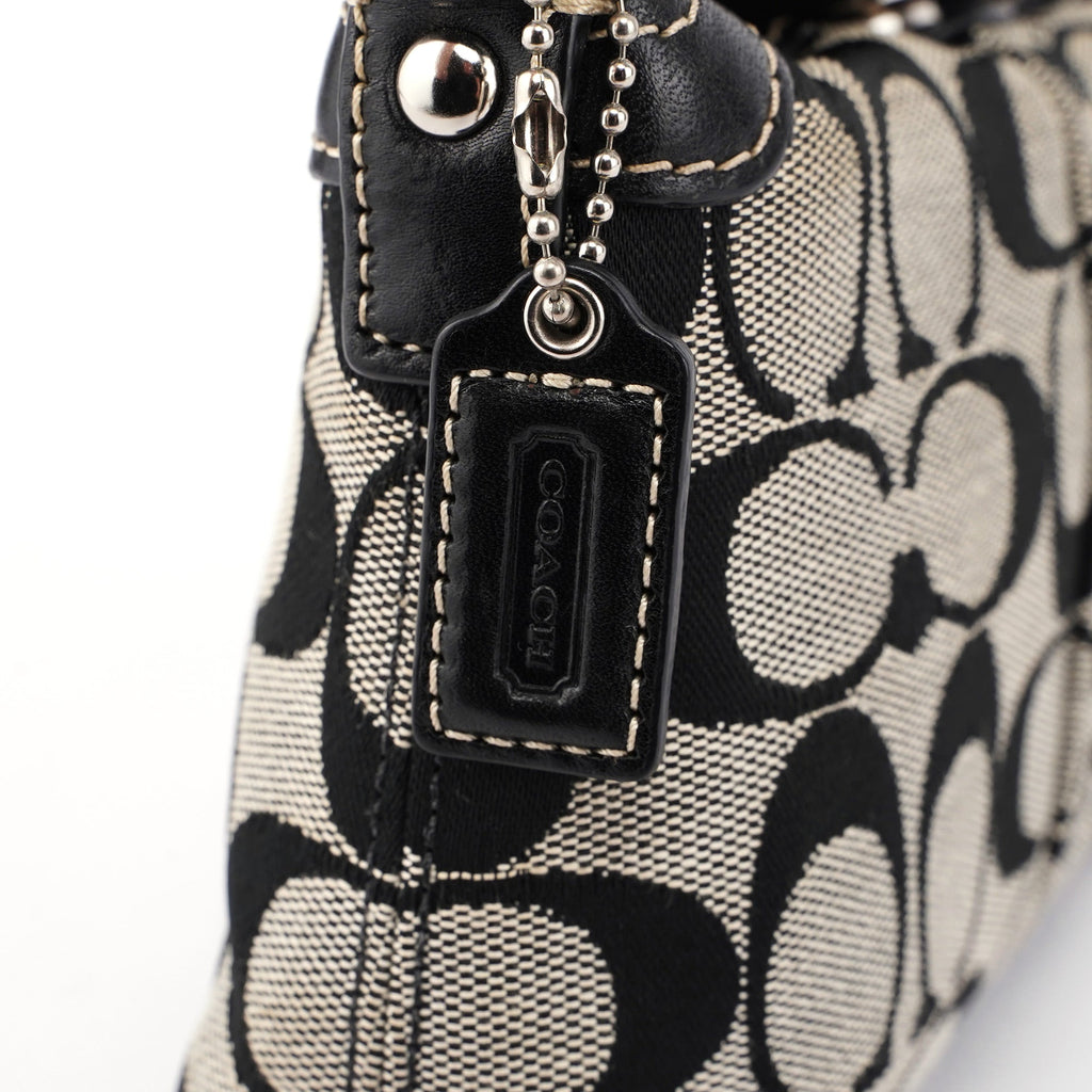Grey Signature C Turnlock Mini Hobo Bag