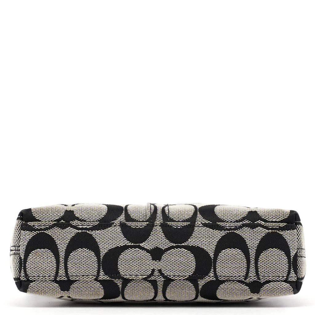 Grey Signature C Turnlock Mini Hobo Bag