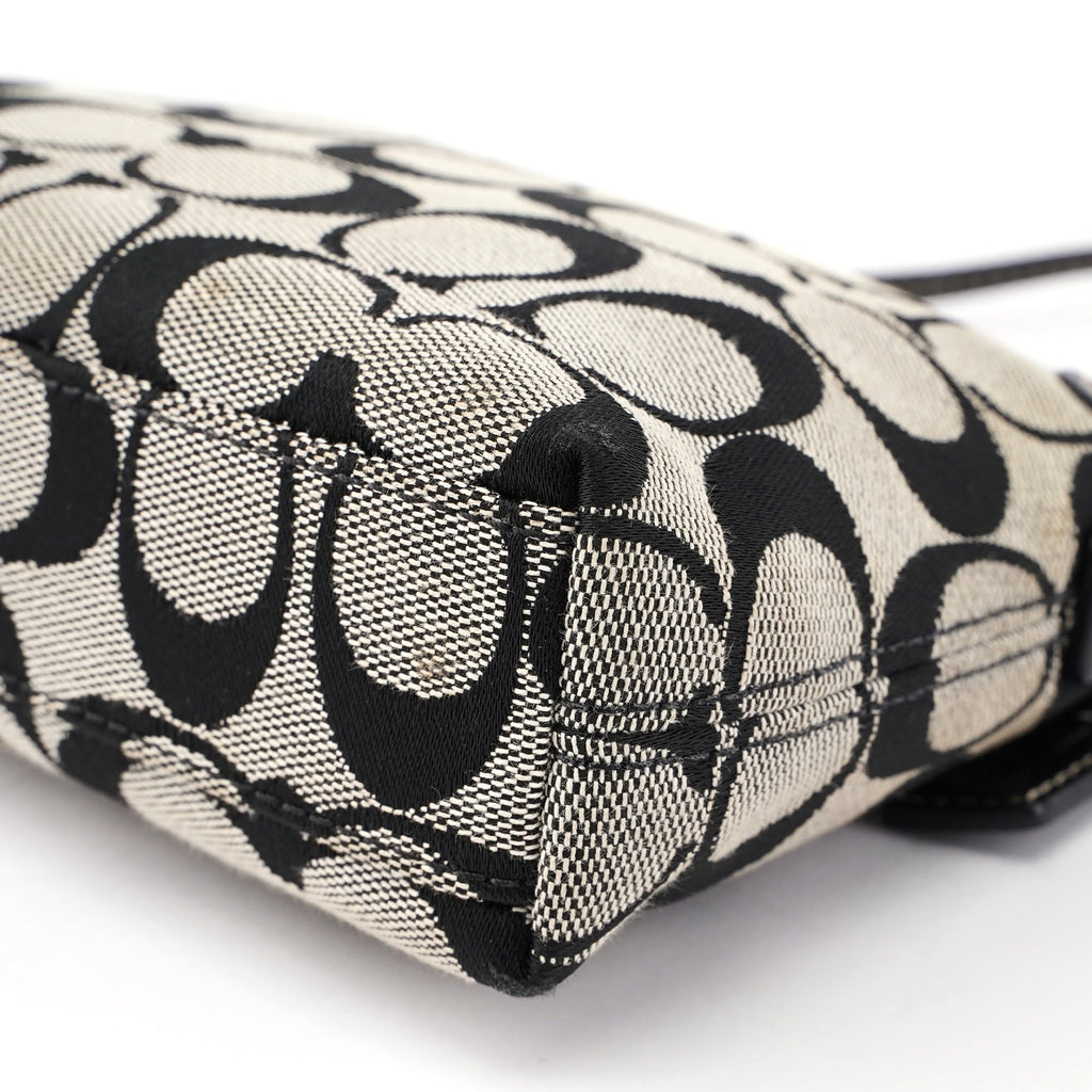 Grey Signature C Turnlock Mini Hobo Bag