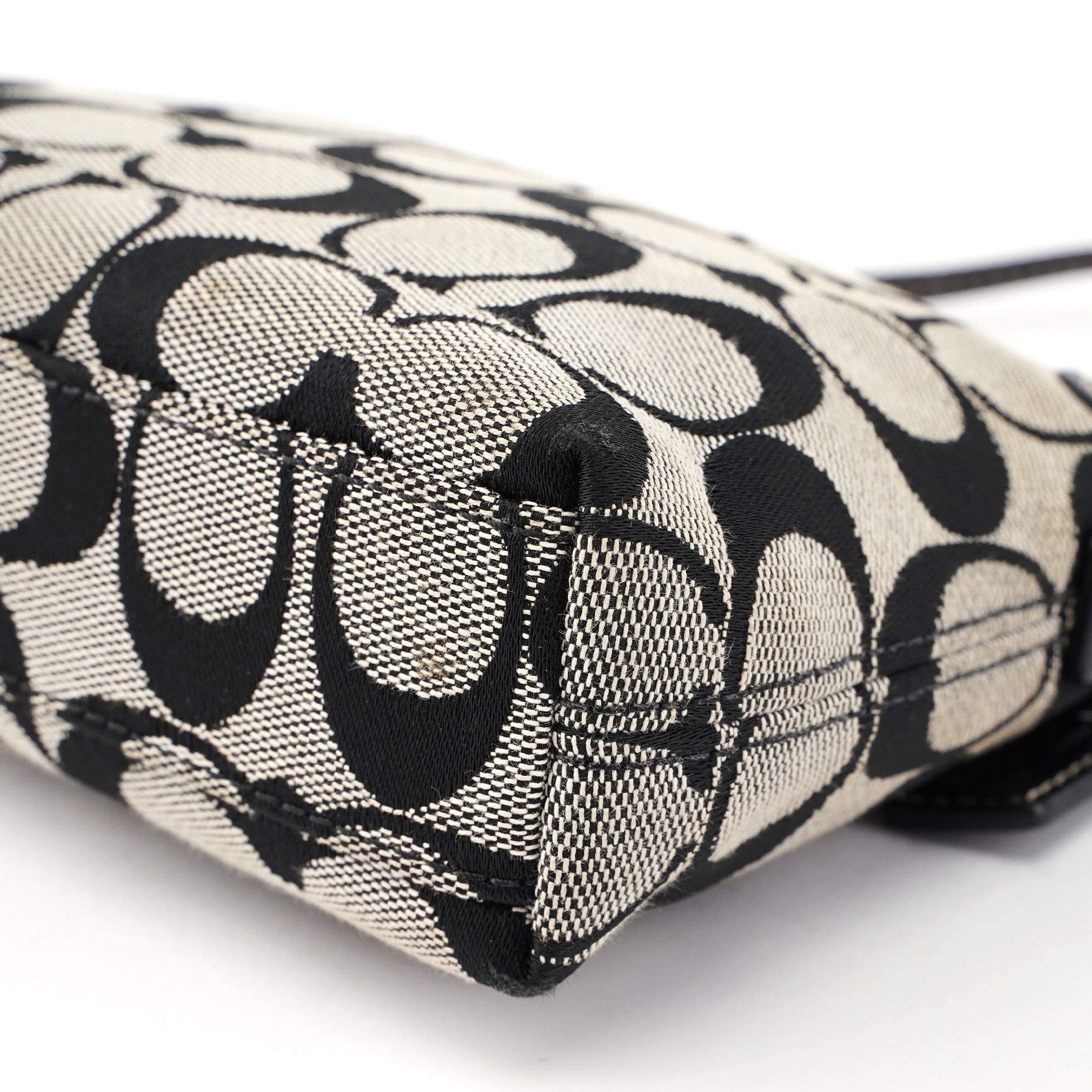 Grey Signature C Turnlock Mini Hobo Bag