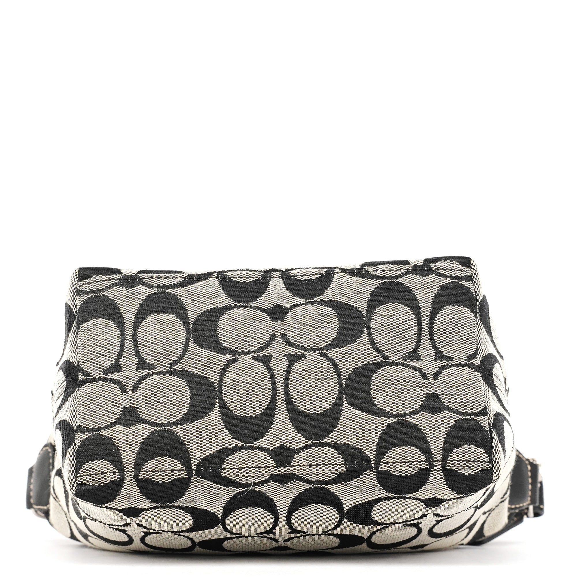 Grey Signature Canvas Mini Hobo Bag
