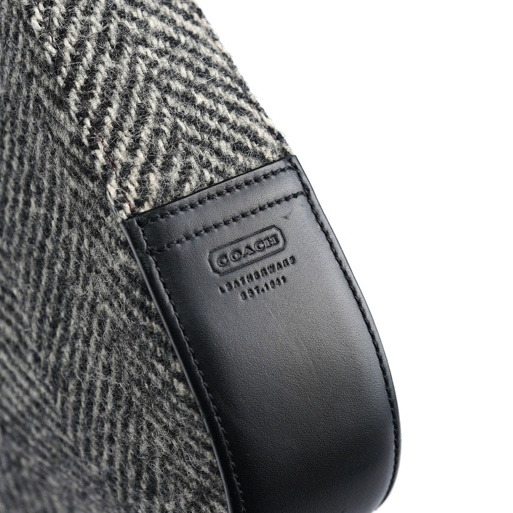 Grey Wool Hobo Shoulder Bag