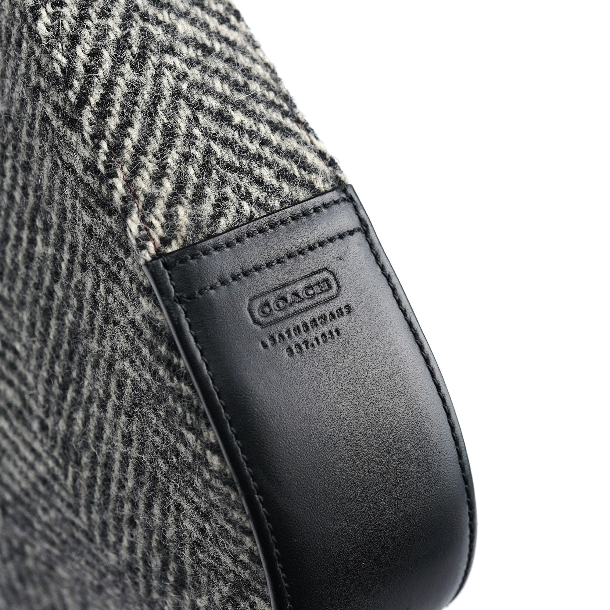 Grey Wool Hobo Shoulder Bag
