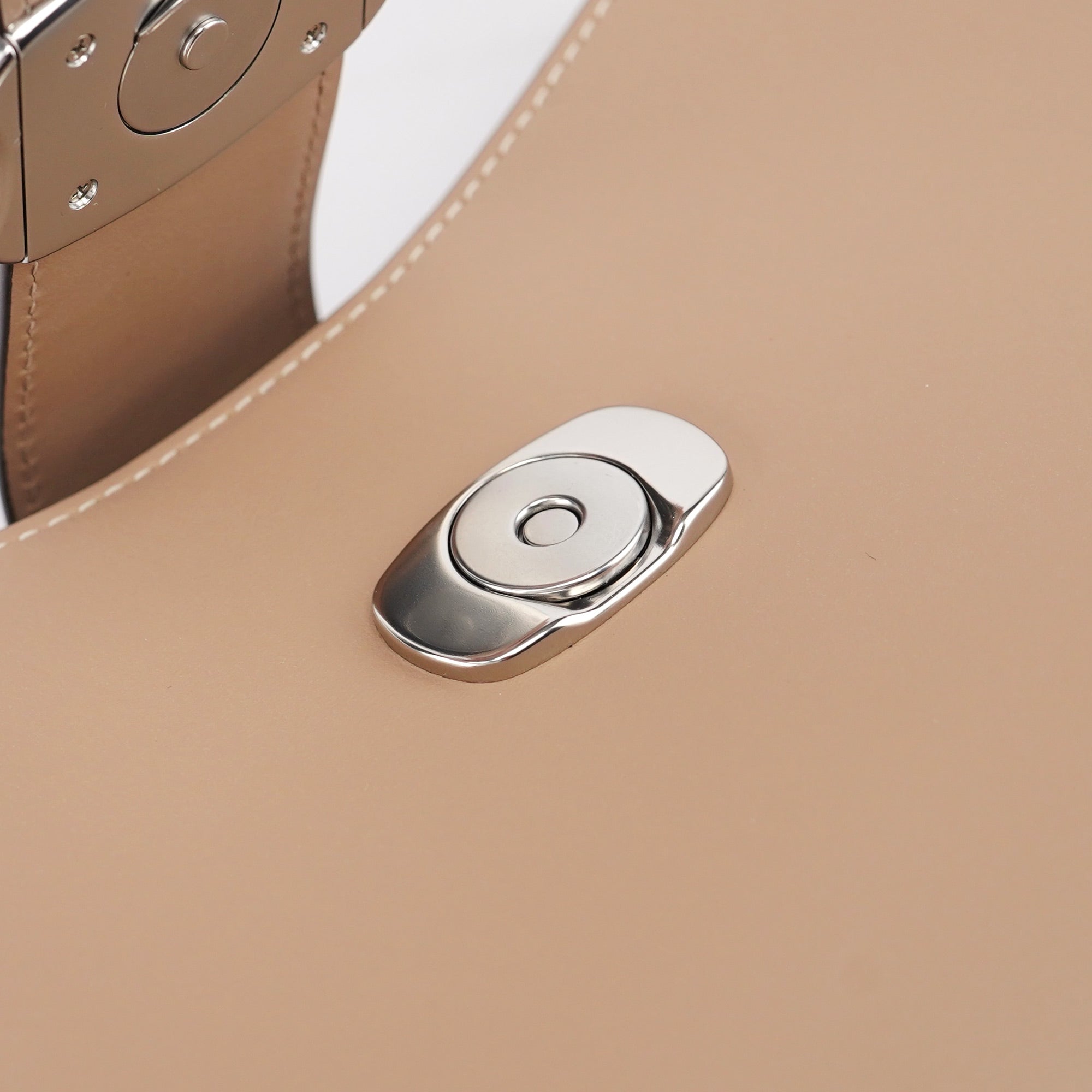 Light Brown Leather Hobo Shoulder Bag