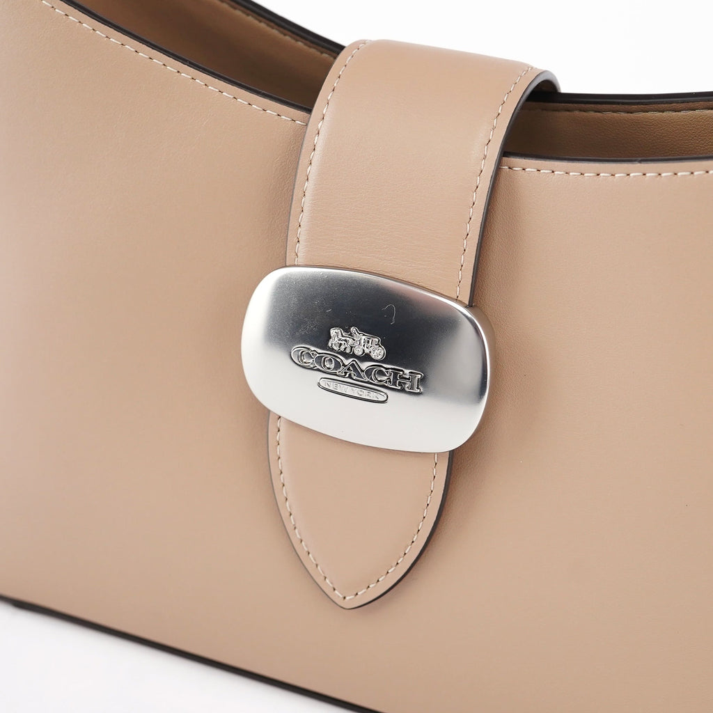 Light Brown Leather Hobo Shoulder Bag