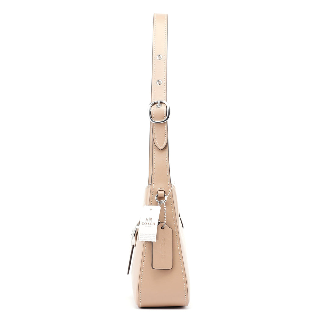 Light Brown Leather Hobo Shoulder Bag