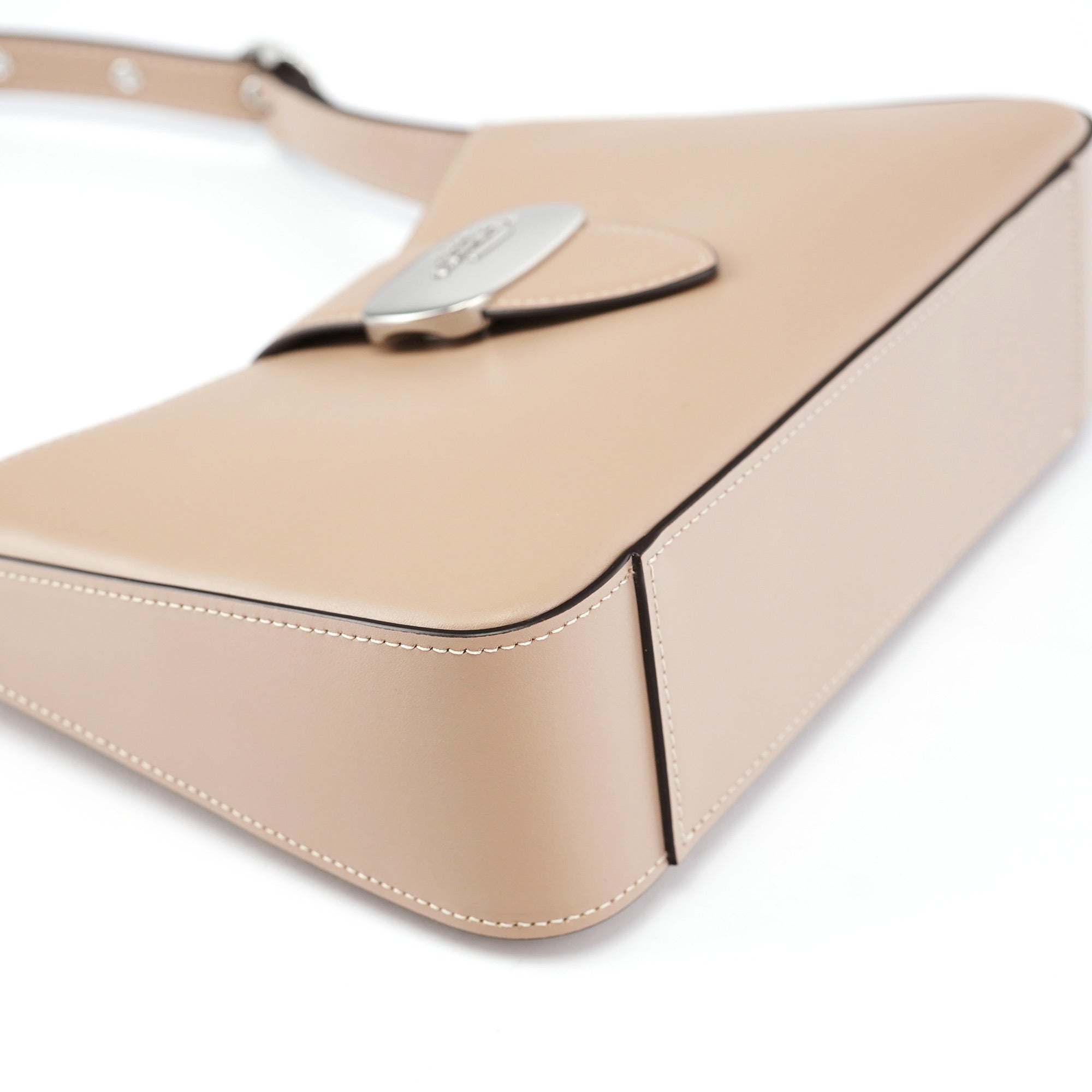 Light Brown Leather Hobo Shoulder Bag