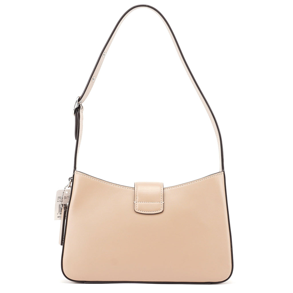 Light Brown Leather Hobo Shoulder Bag