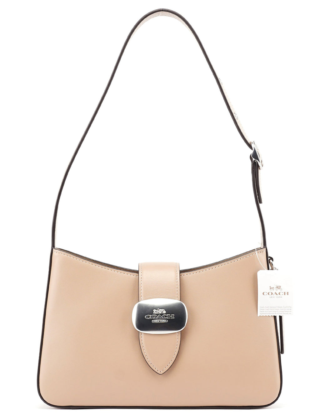 Light Brown Leather Hobo Shoulder Bag