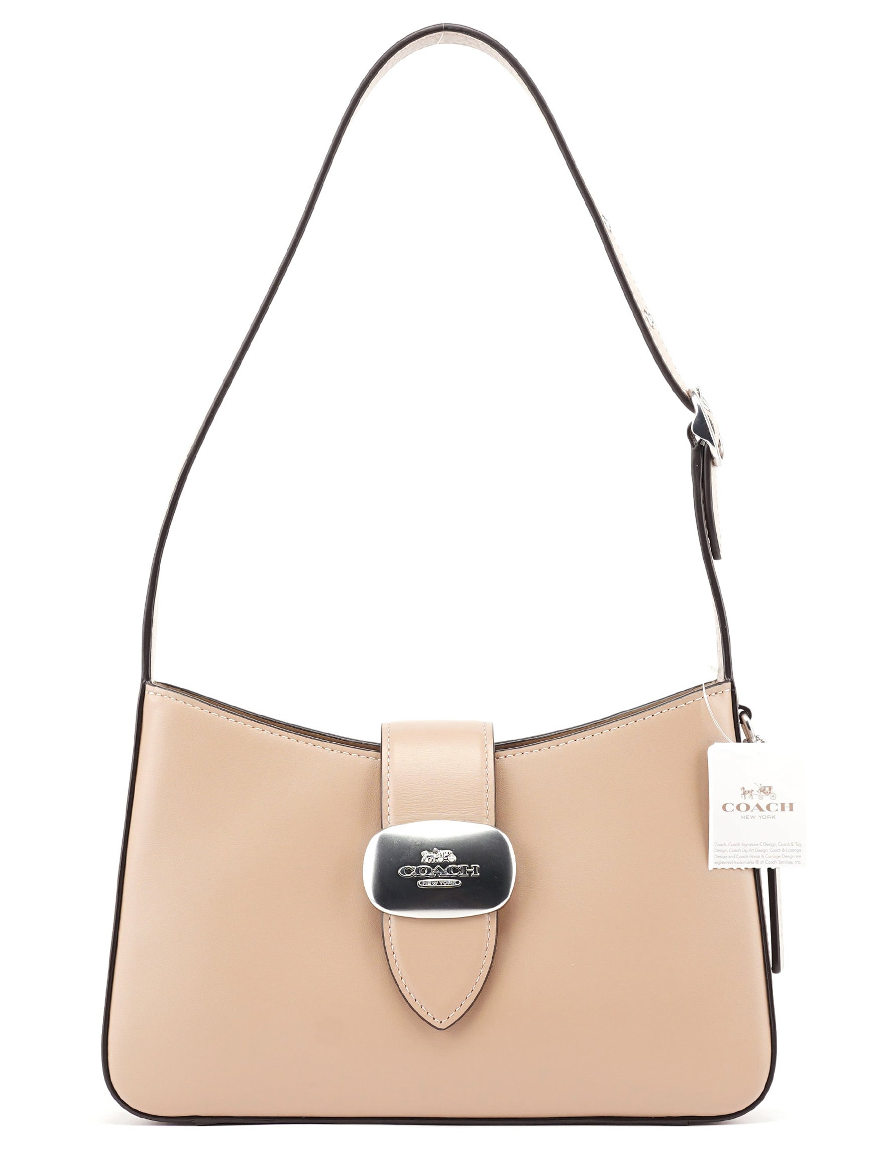 Light Brown Leather Hobo Shoulder Bag