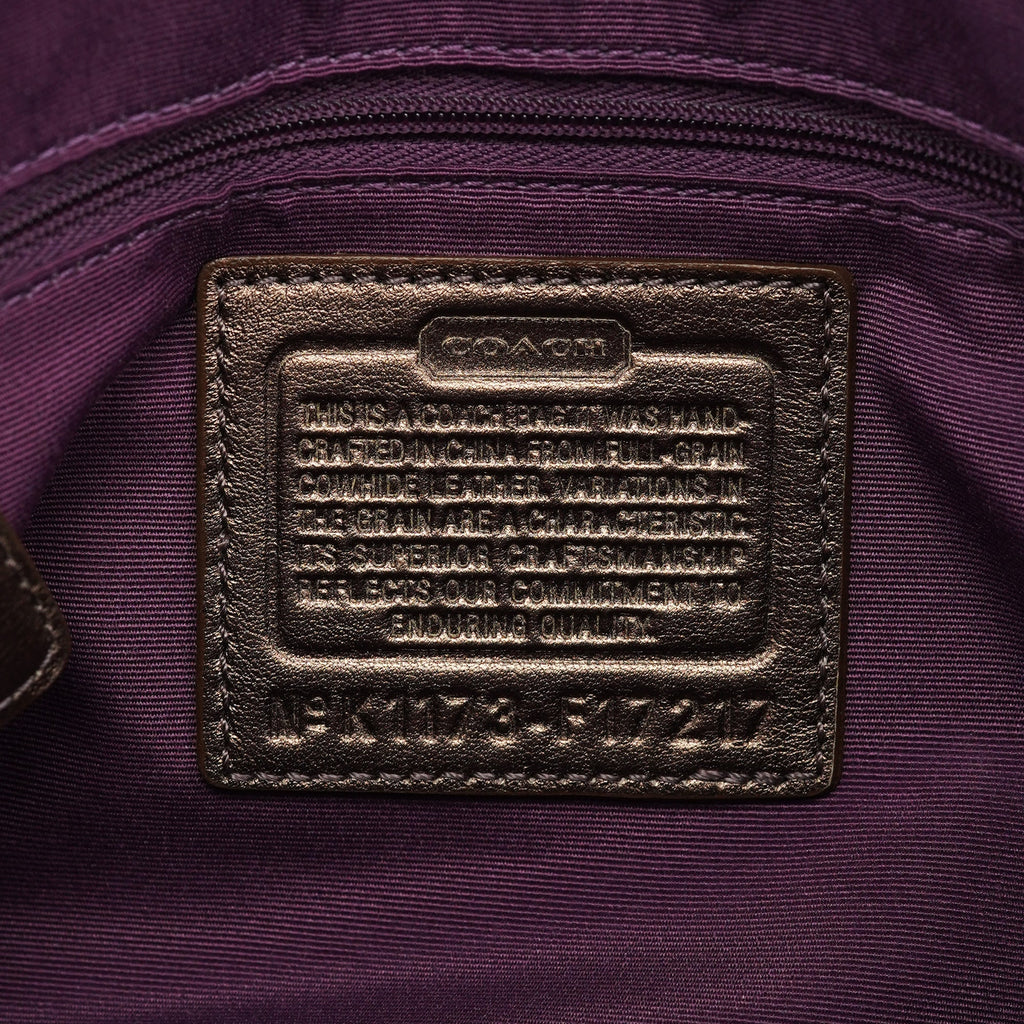 Metallic Leather Soho Shoulder Bag