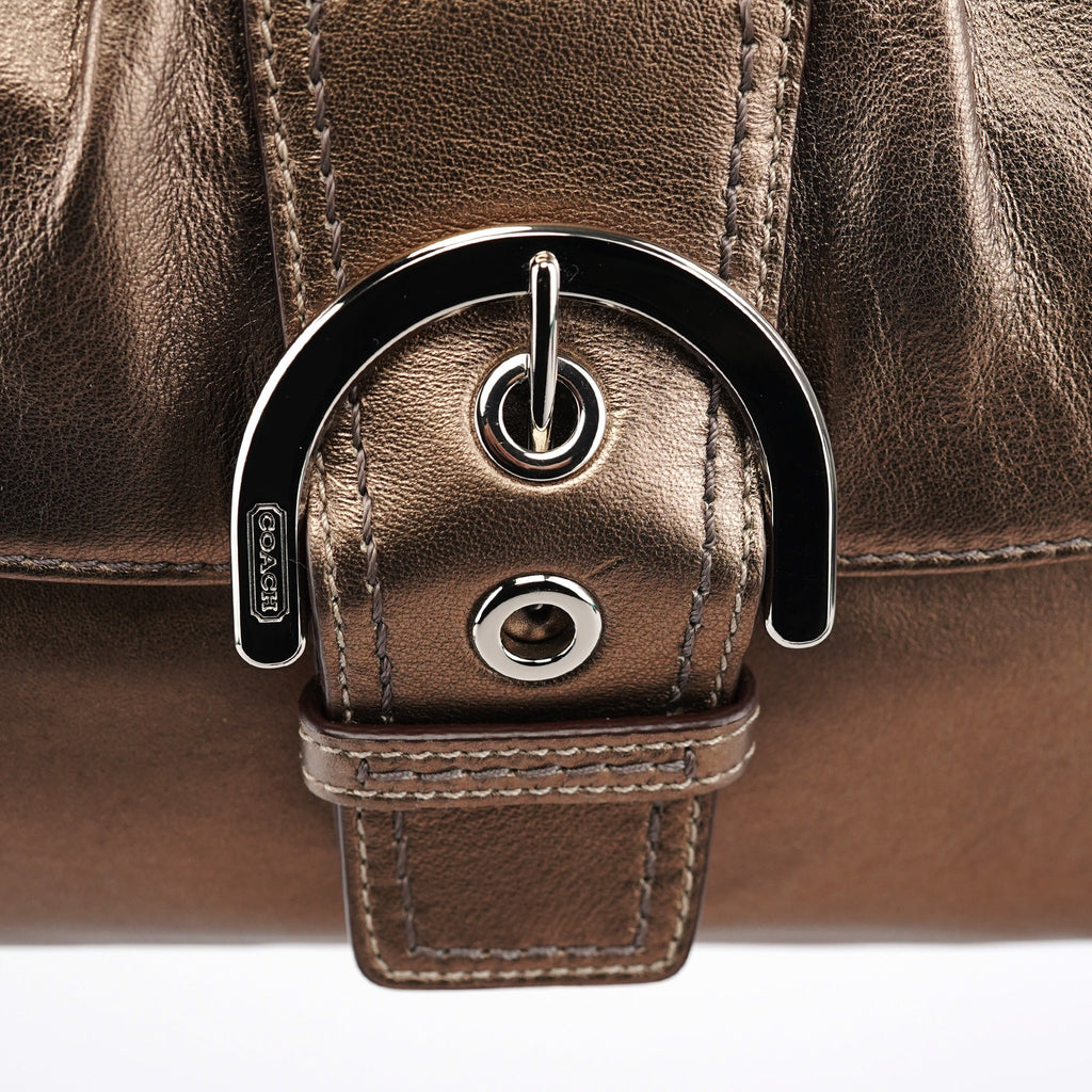 Metallic Leather Soho Shoulder Bag