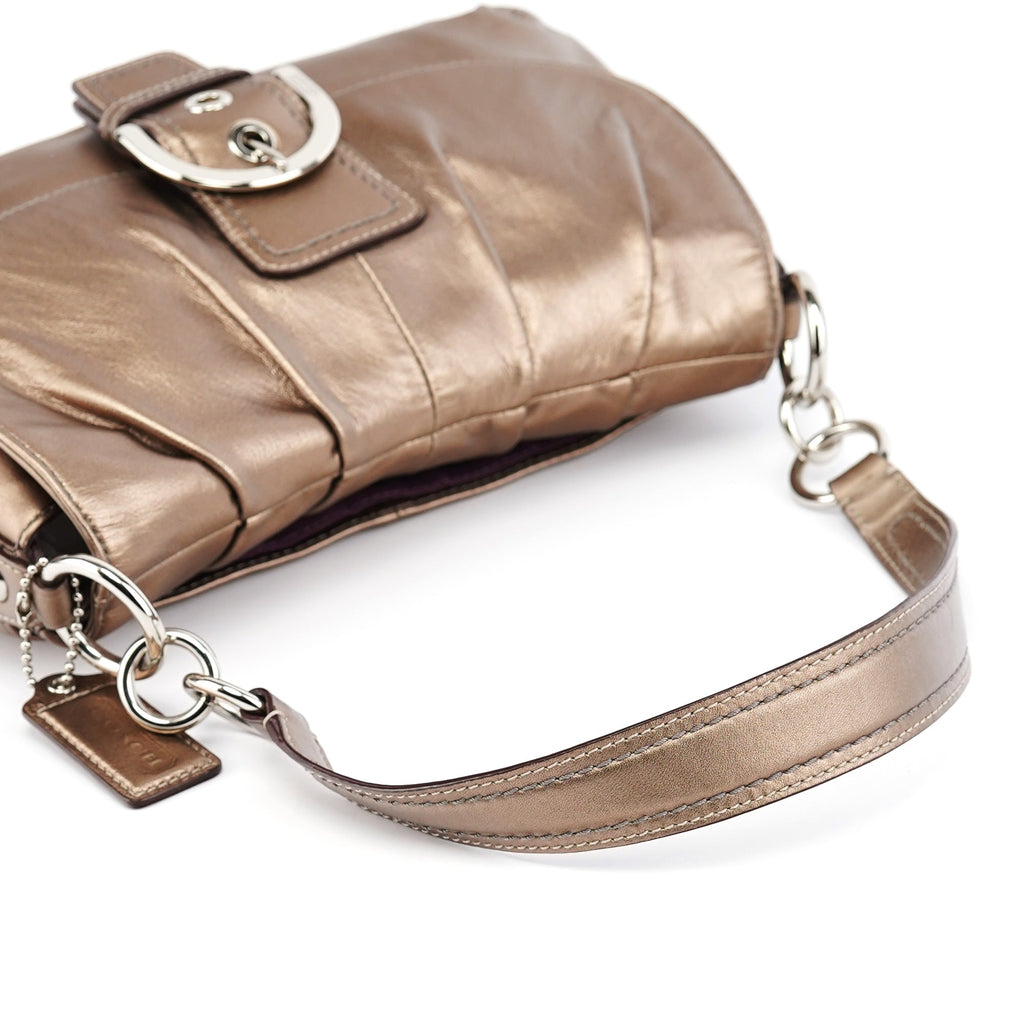 Metallic Leather Soho Shoulder Bag