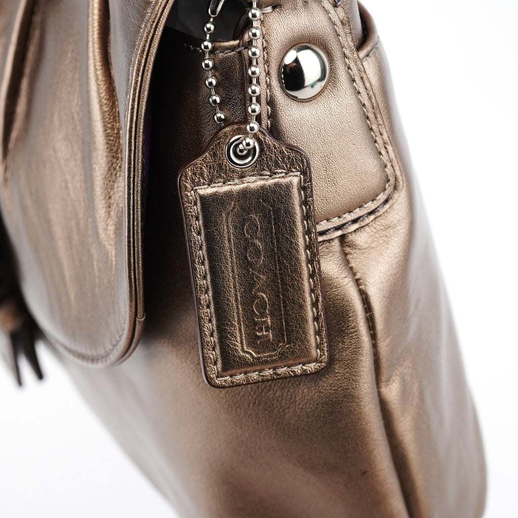 Metallic Leather Soho Shoulder Bag