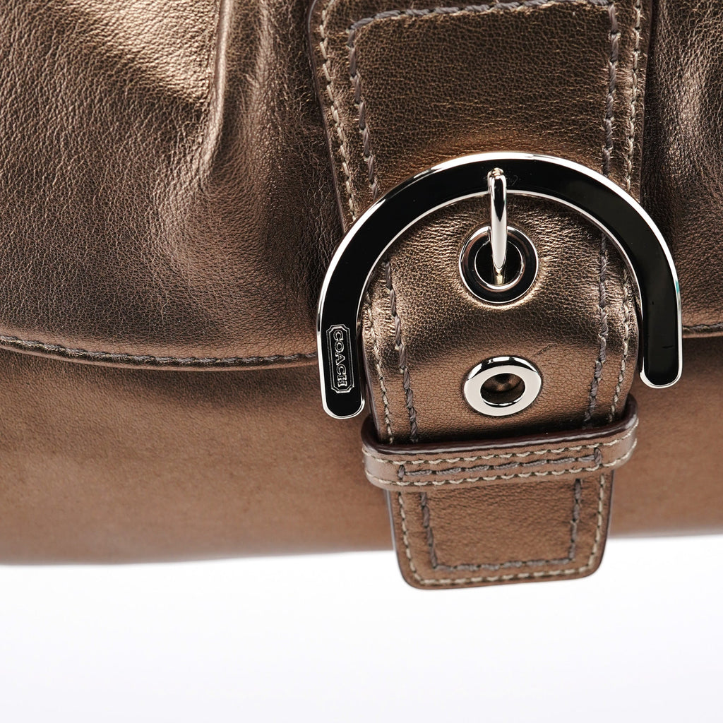 Metallic Leather Soho Shoulder Bag