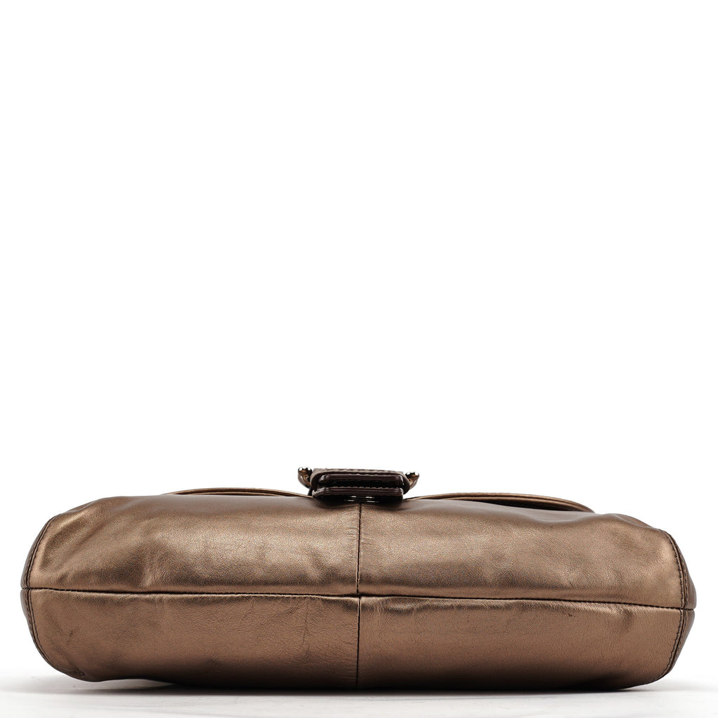 Metallic Leather Soho Shoulder Bag