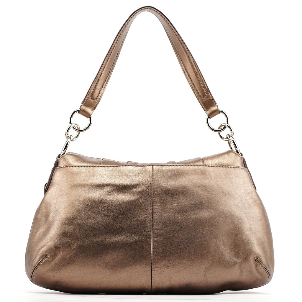 Metallic Leather Soho Shoulder Bag