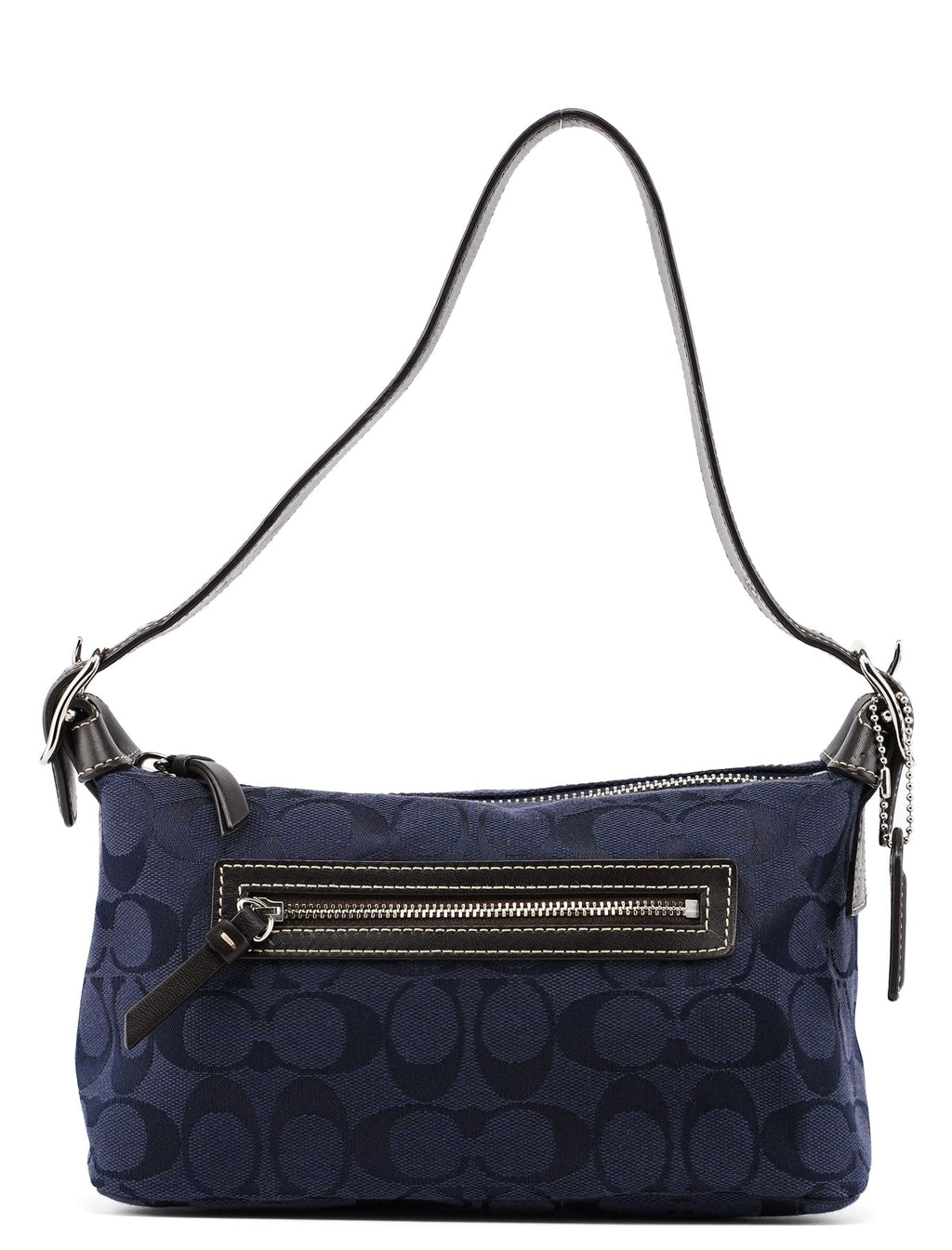 Navy Signature C Hobo Shoulder Bag