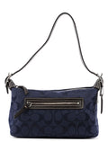 Navy Signature C Hobo Shoulder Bag