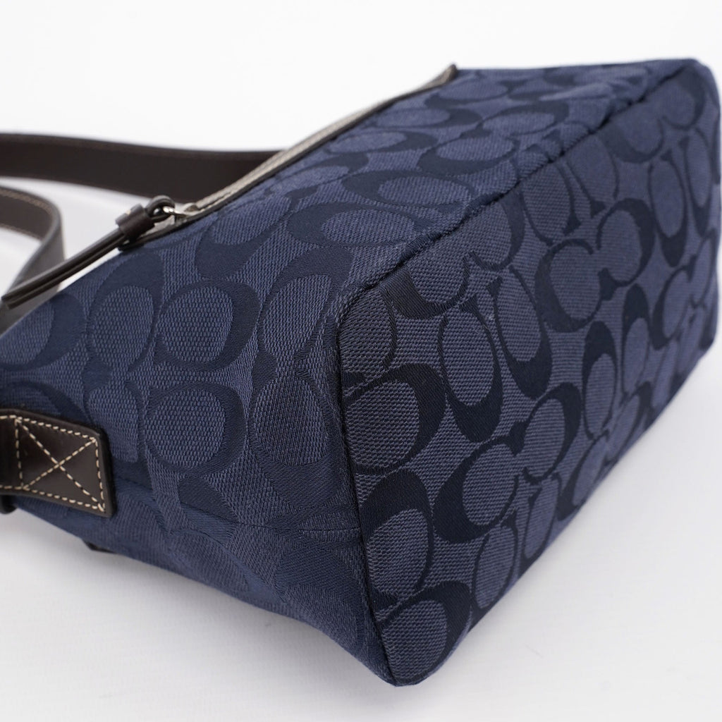 Navy Signature C Hobo Shoulder Bag