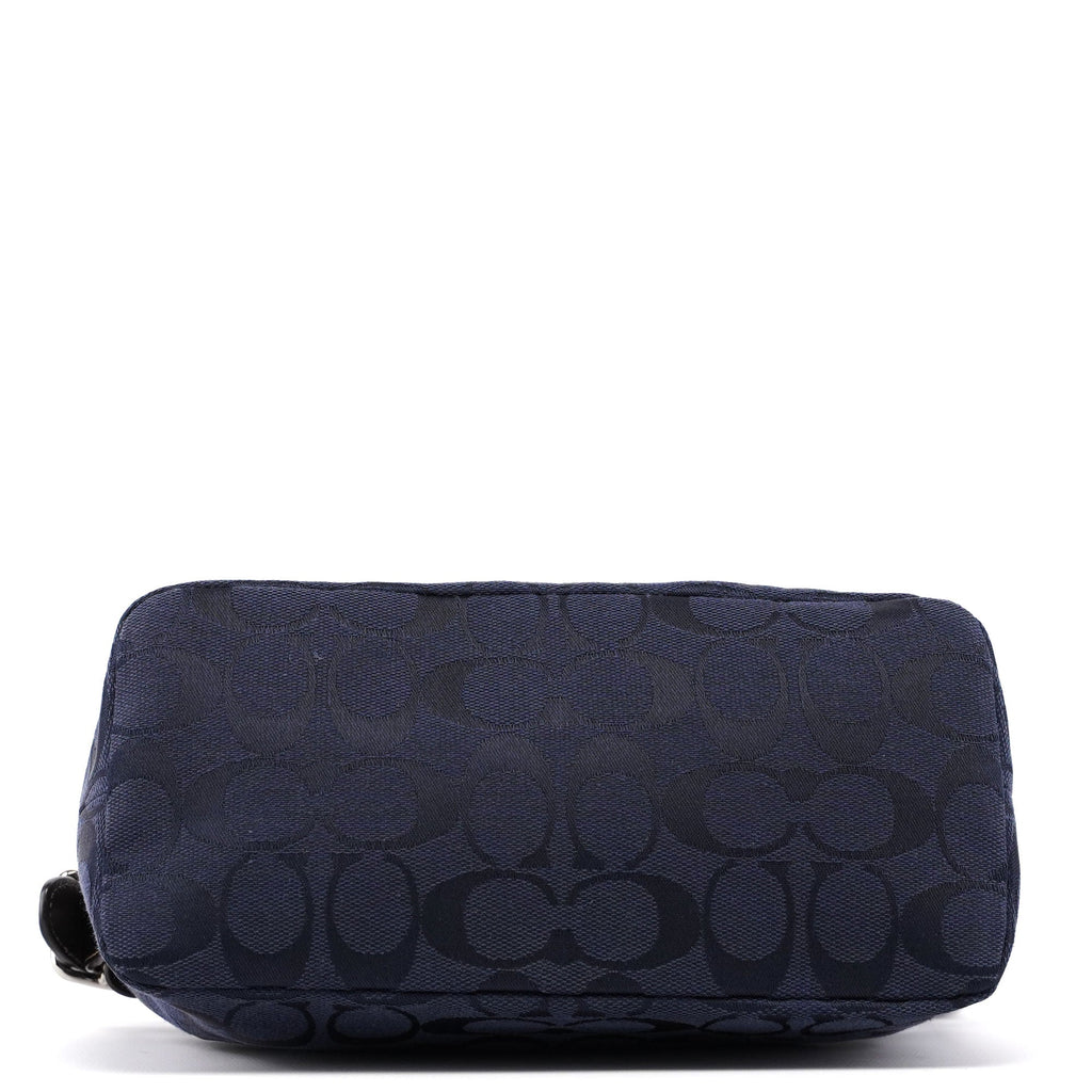 Navy Signature C Hobo Shoulder Bag