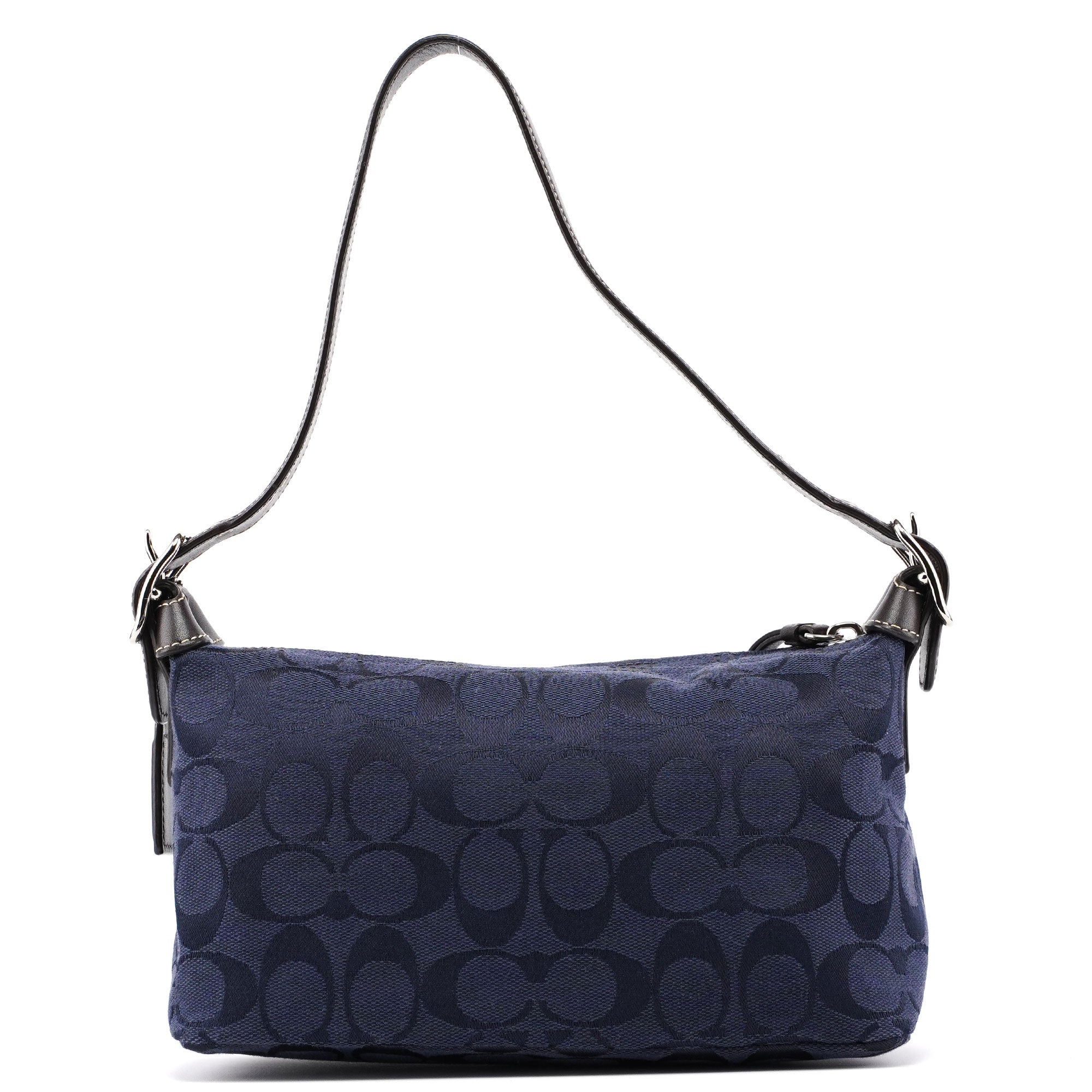 Navy Signature C Hobo Shoulder Bag
