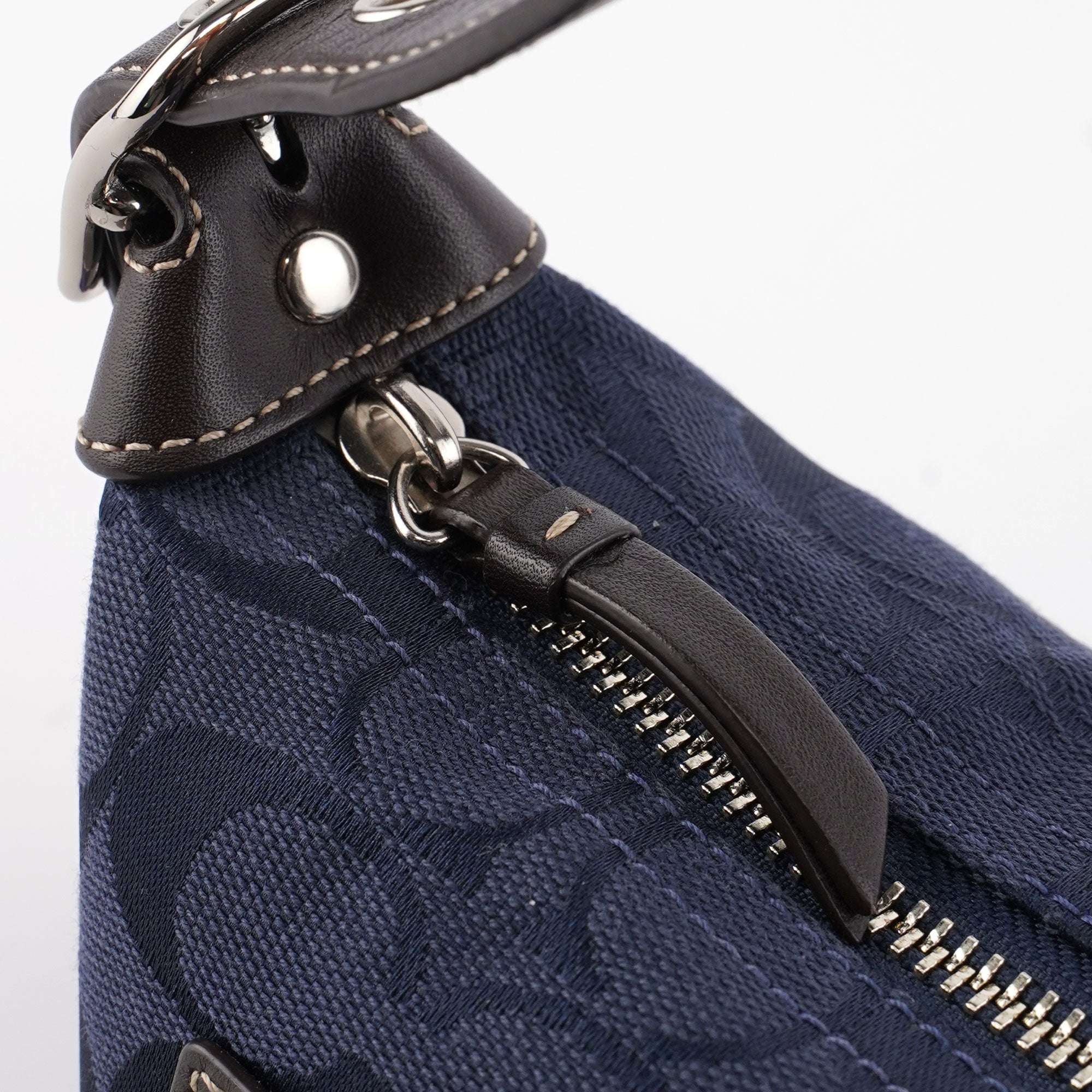 Navy Signature C Hobo Shoulder Bag