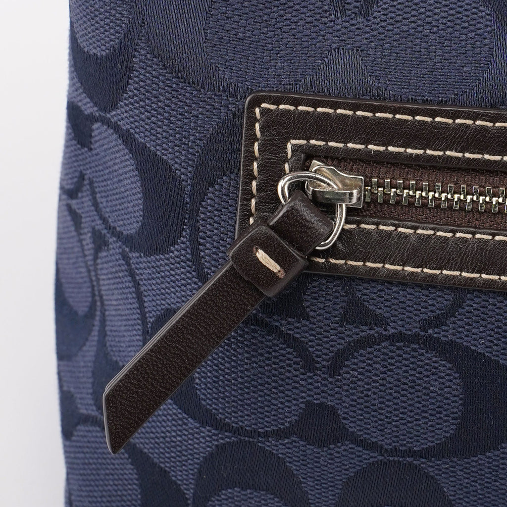 Navy Signature C Hobo Shoulder Bag