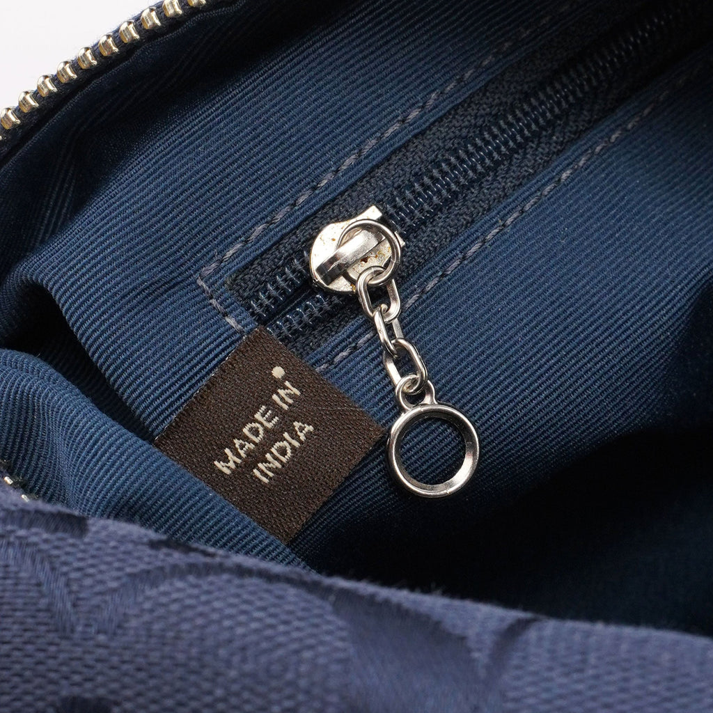 Navy Signature C Hobo Shoulder Bag