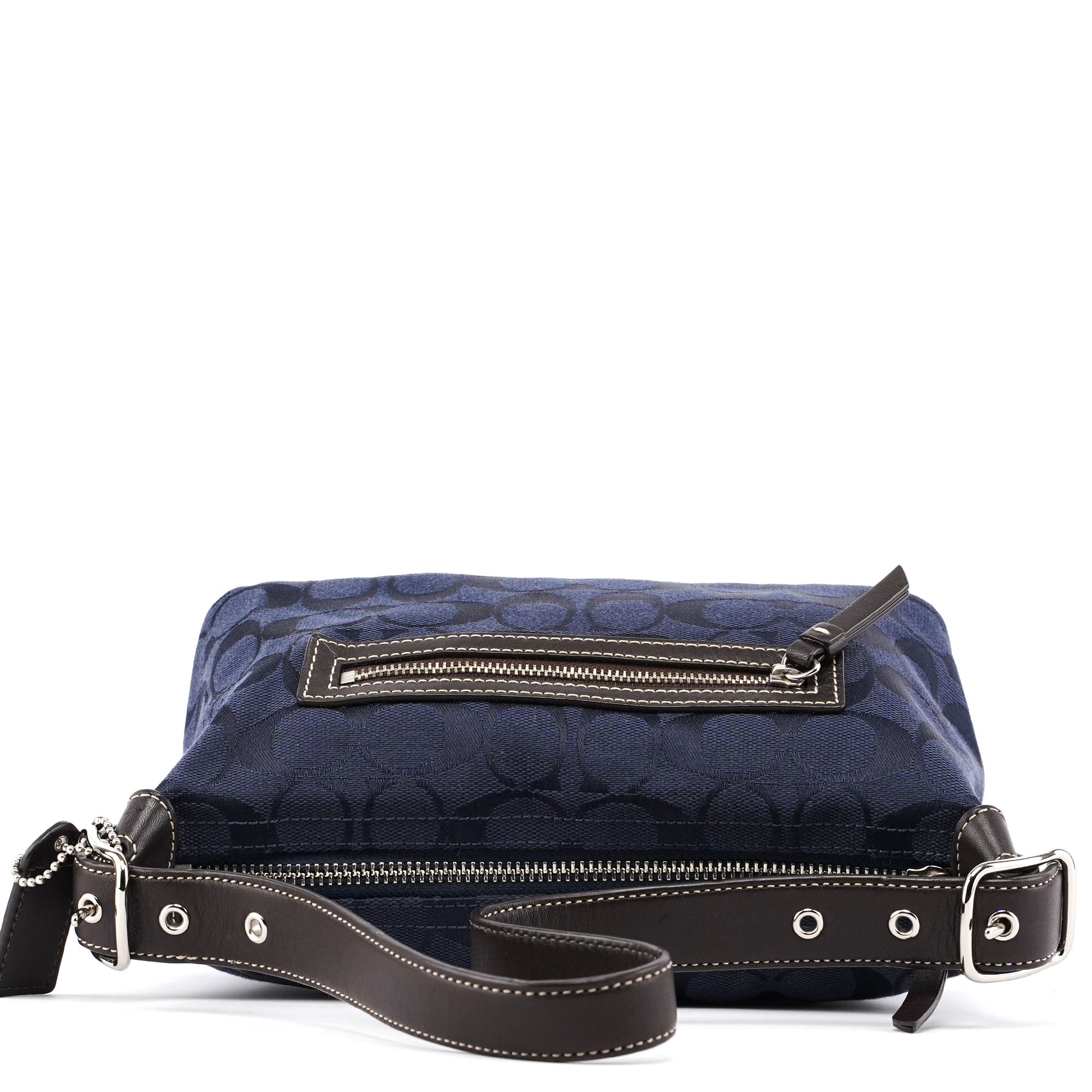 Navy Signature C Hobo Shoulder Bag