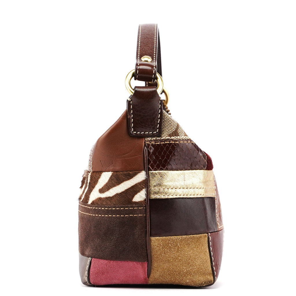 Patchwork Signature C Mini Hobo Bag