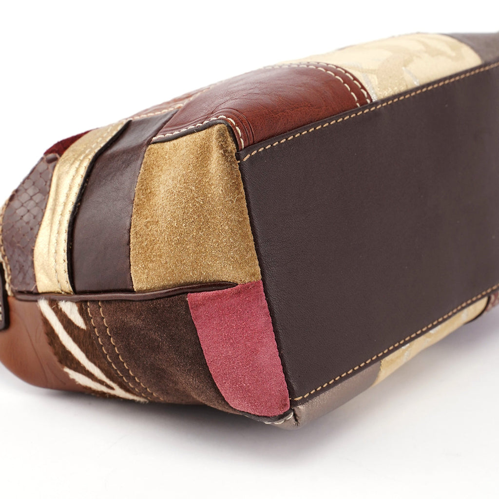 Patchwork Signature C Mini Hobo Bag