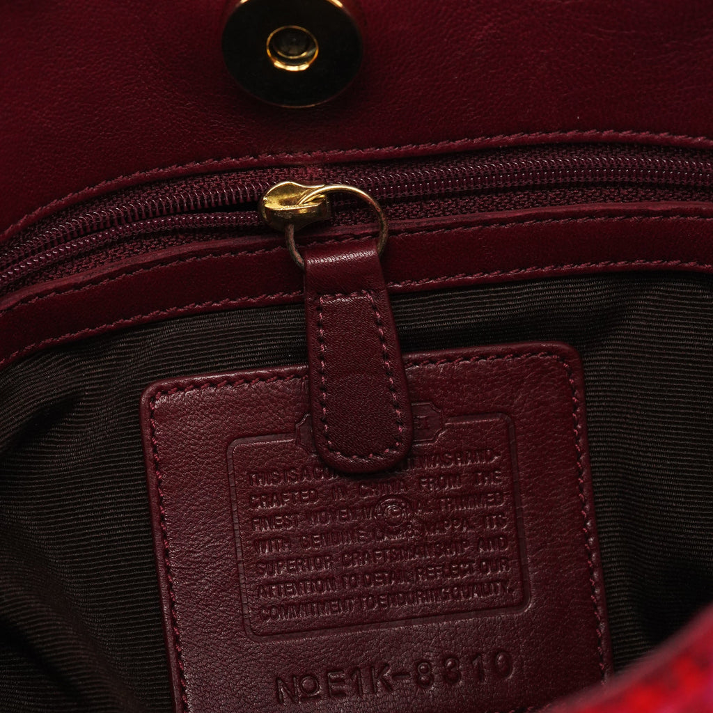 Pink Tweed Leather Shoulder Bag
