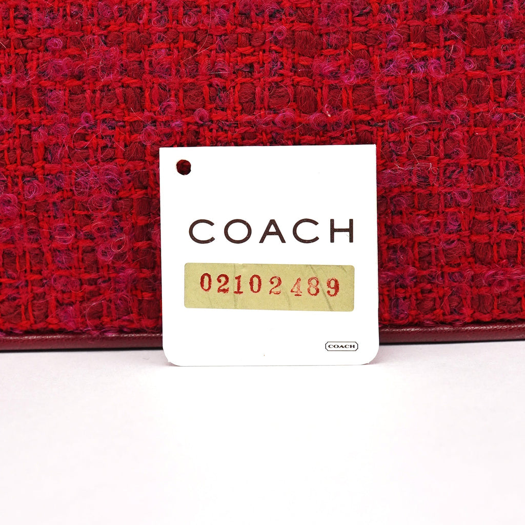 Pink Tweed Leather Shoulder Bag