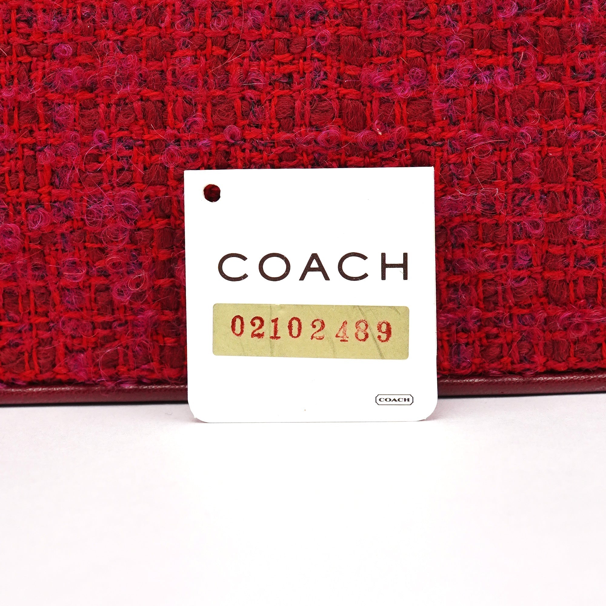 Pink Tweed Leather Shoulder Bag