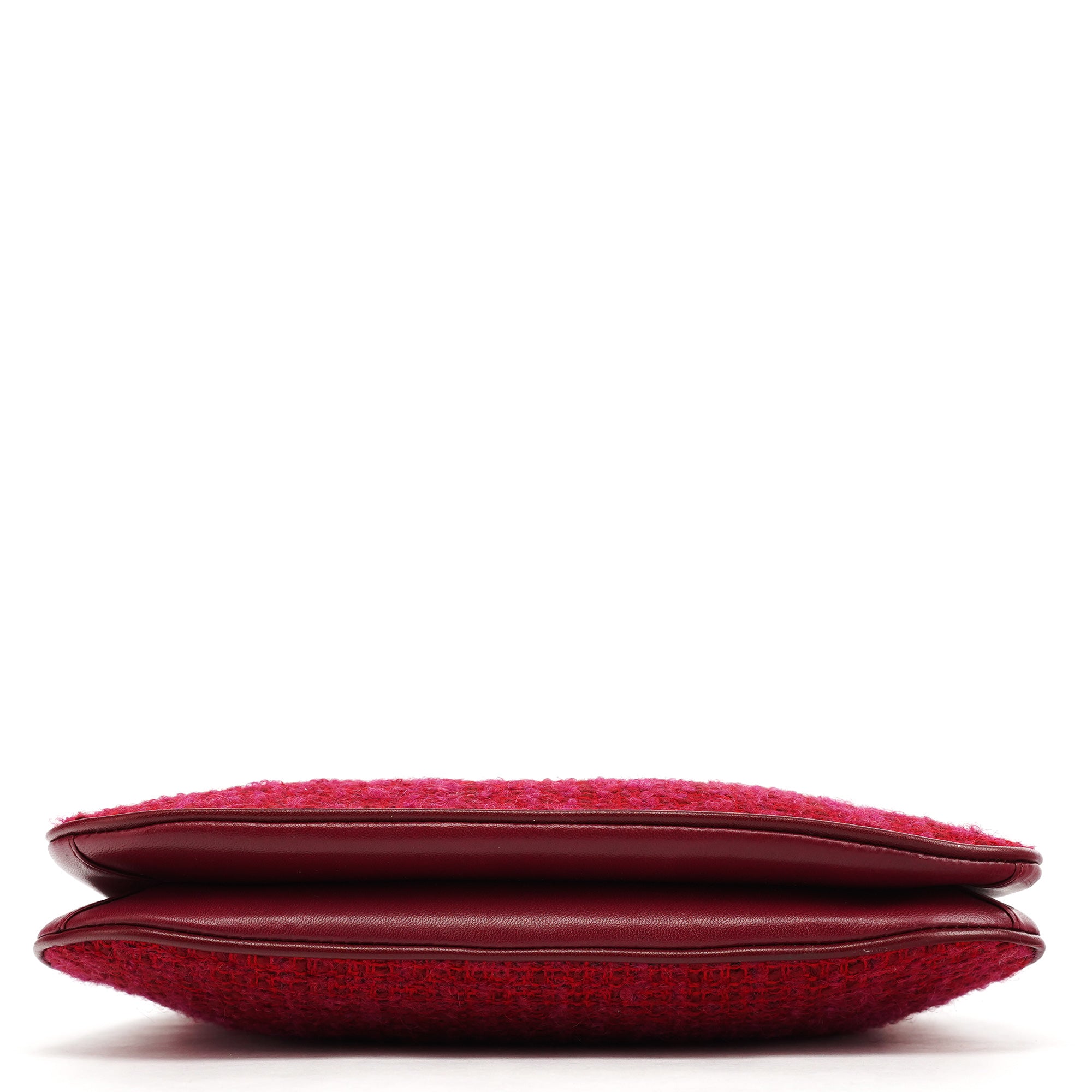 Pink Tweed Leather Shoulder Bag
