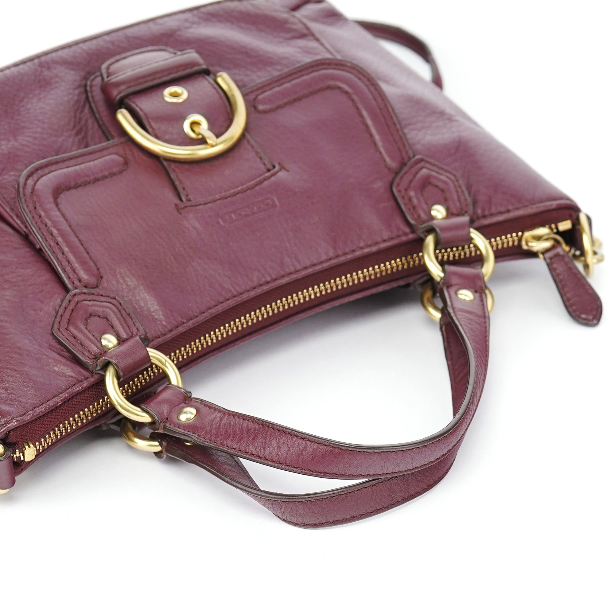 Purple Leather Soho 2-Way Tote Bag