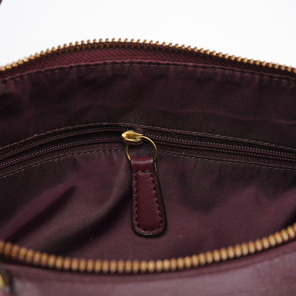 Purple Leather Soho 2-Way Tote Bag