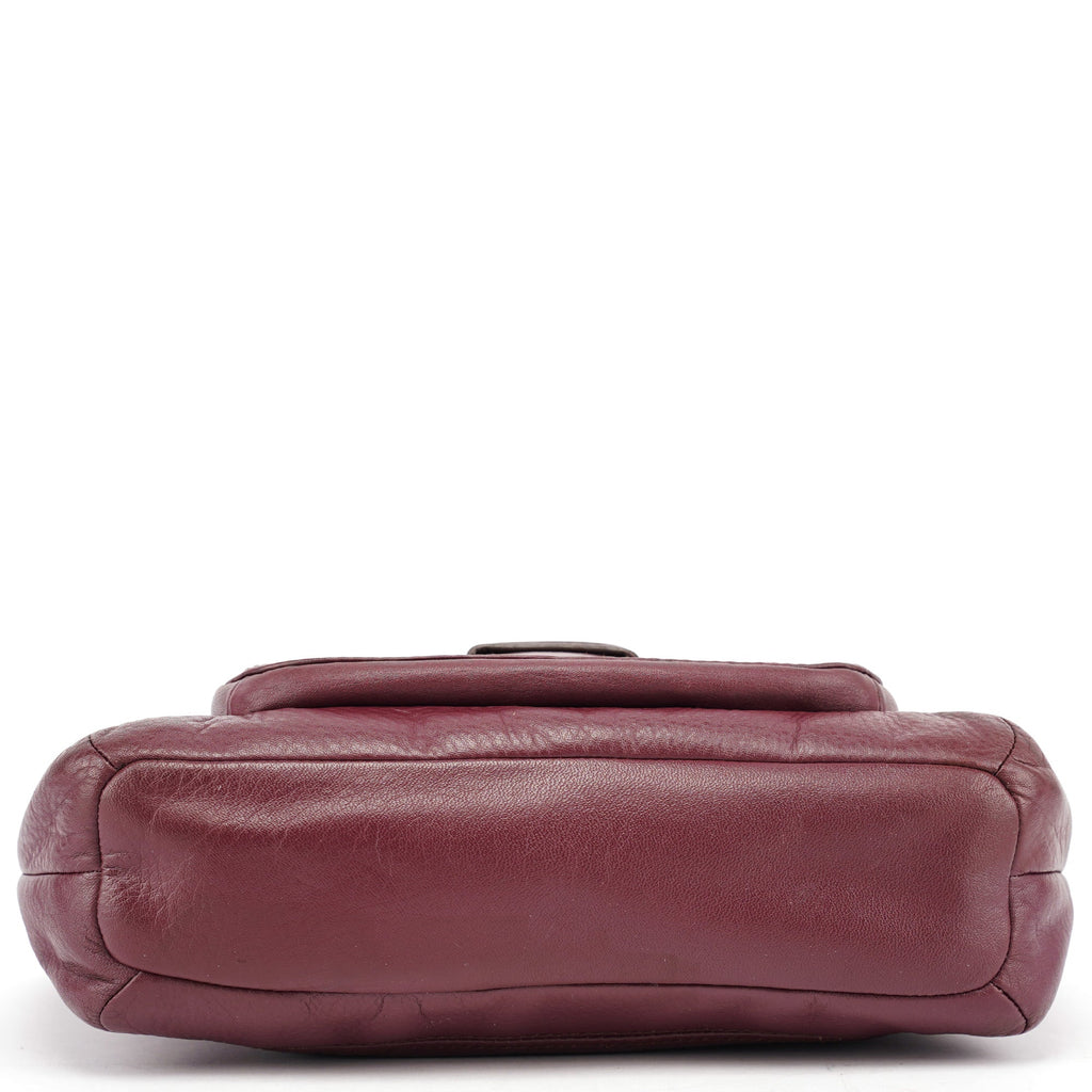 Purple Leather Soho 2-Way Tote Bag