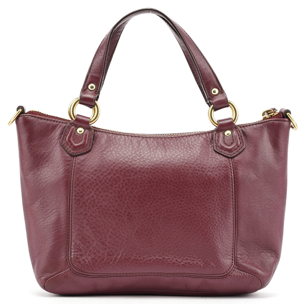 Purple Leather Soho 2-Way Tote Bag