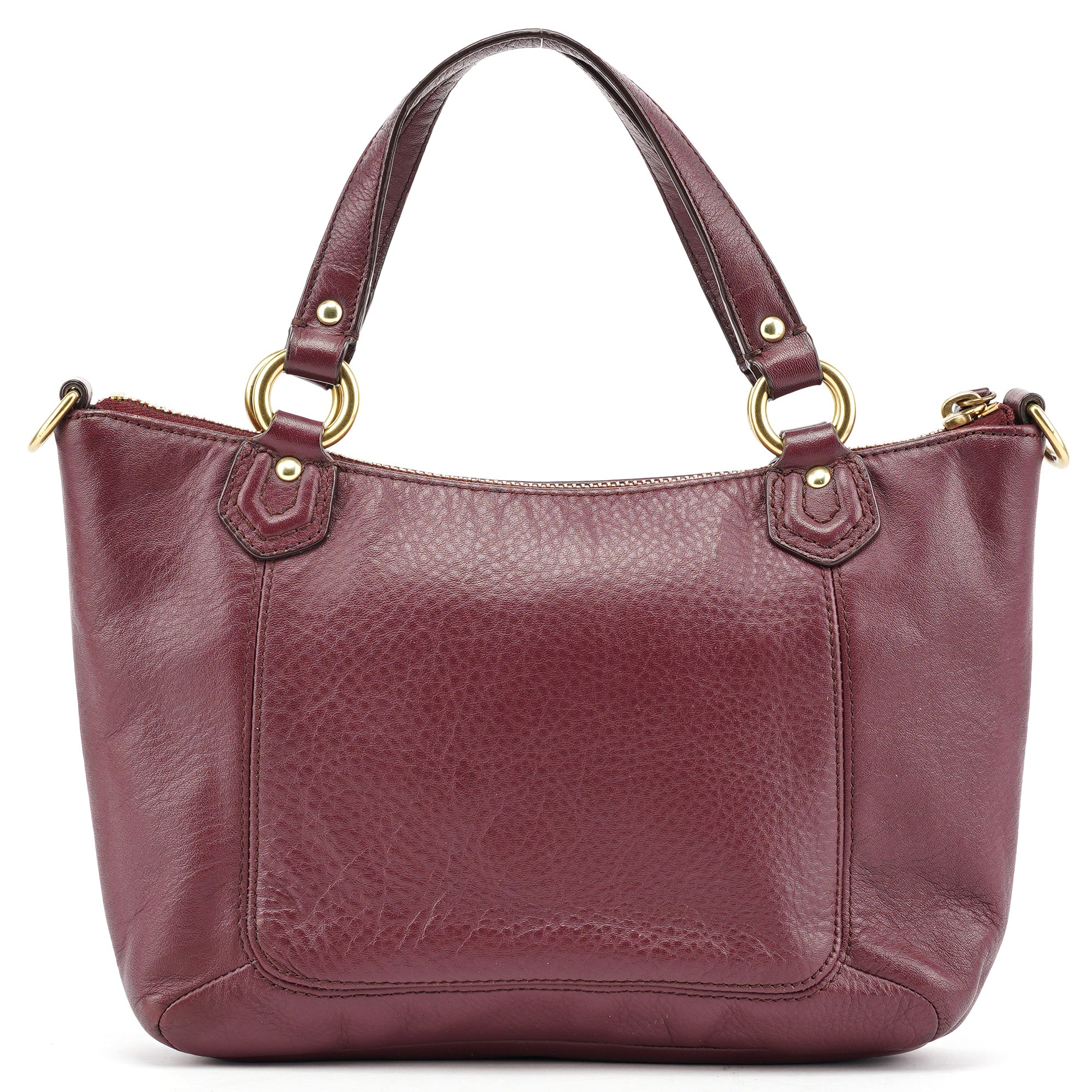 Purple Leather Soho 2-Way Tote Bag