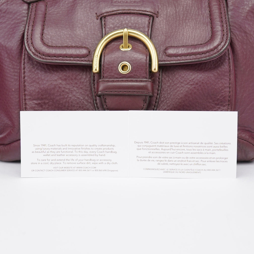 Purple Leather Soho 2-Way Tote Bag