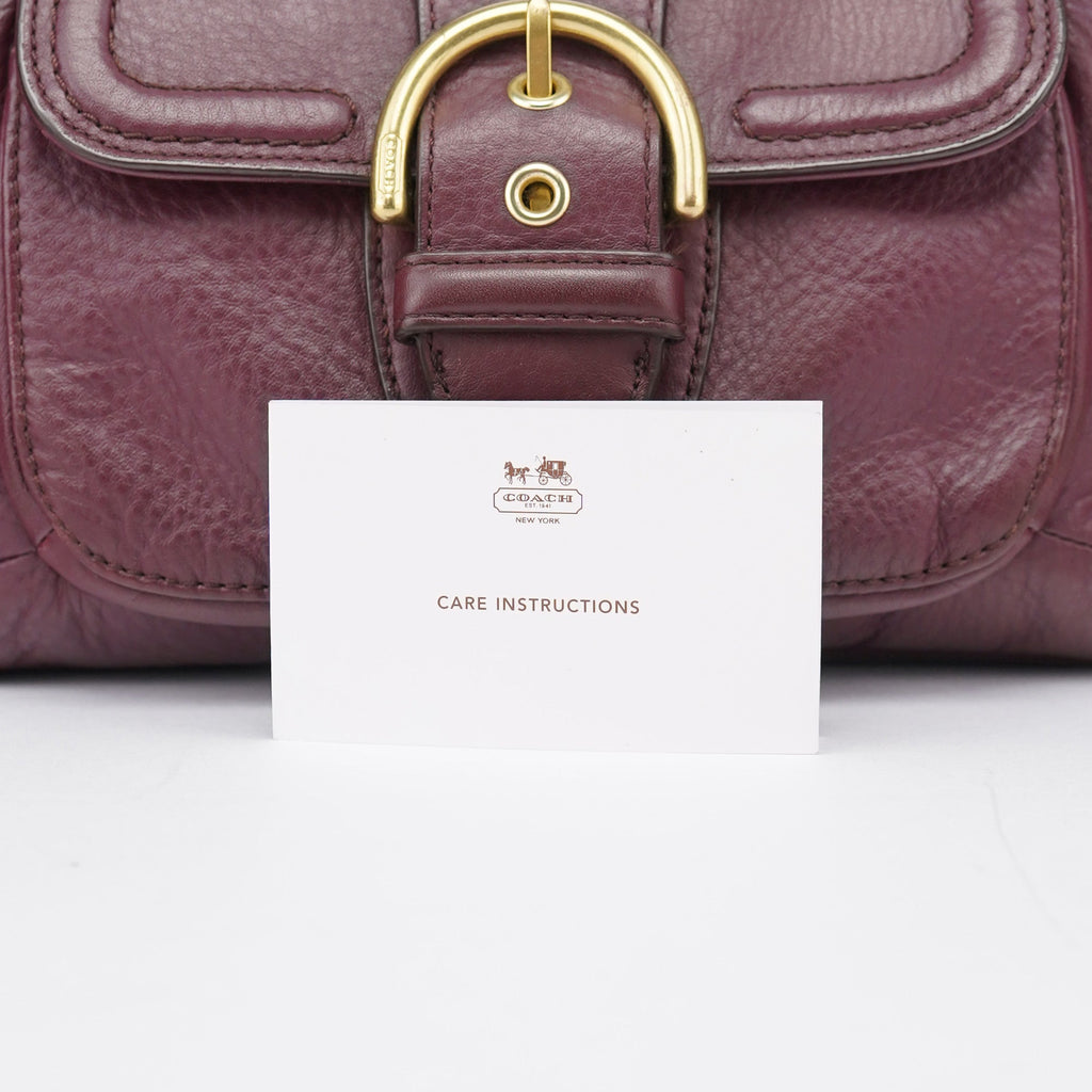 Purple Leather Soho 2-Way Tote Bag