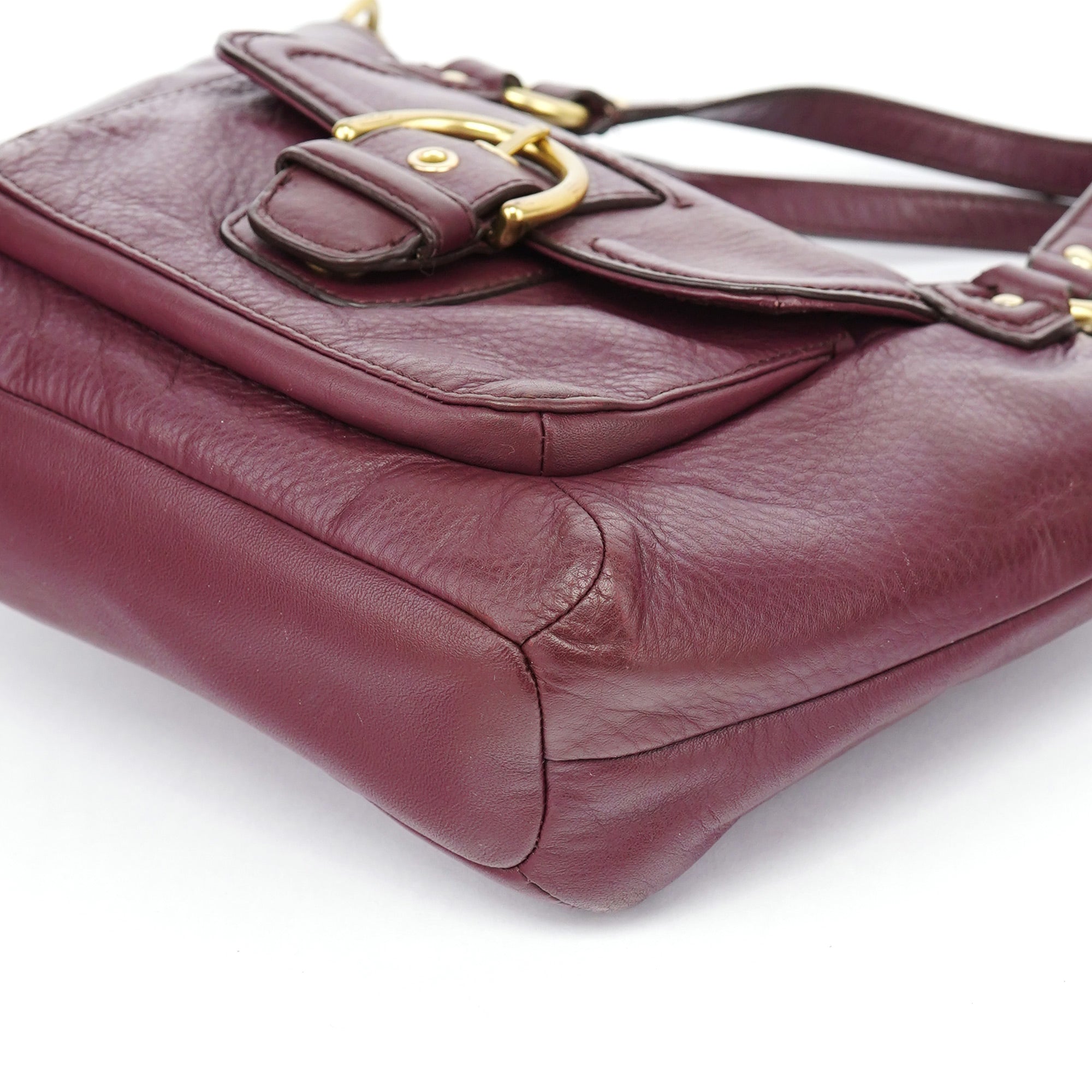 Purple Leather Soho 2-Way Tote Bag