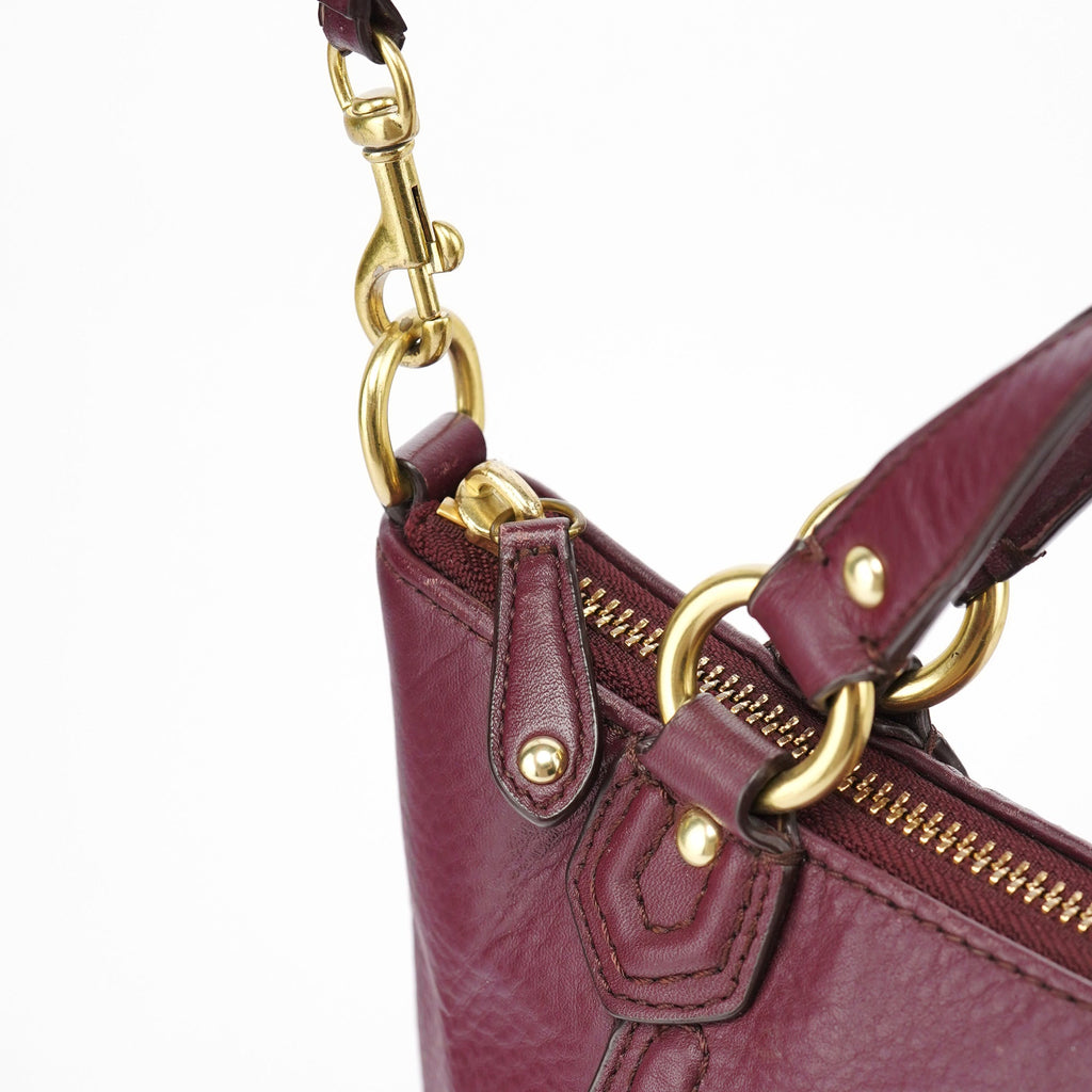 Purple Leather Soho 2-Way Tote Bag