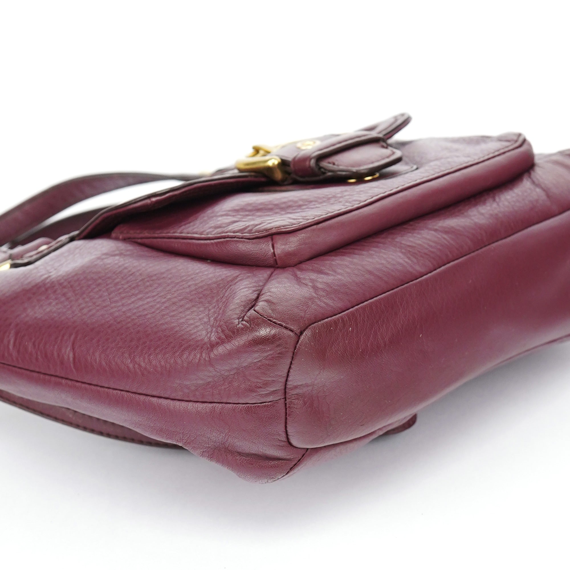 Purple Leather Soho 2-Way Tote Bag