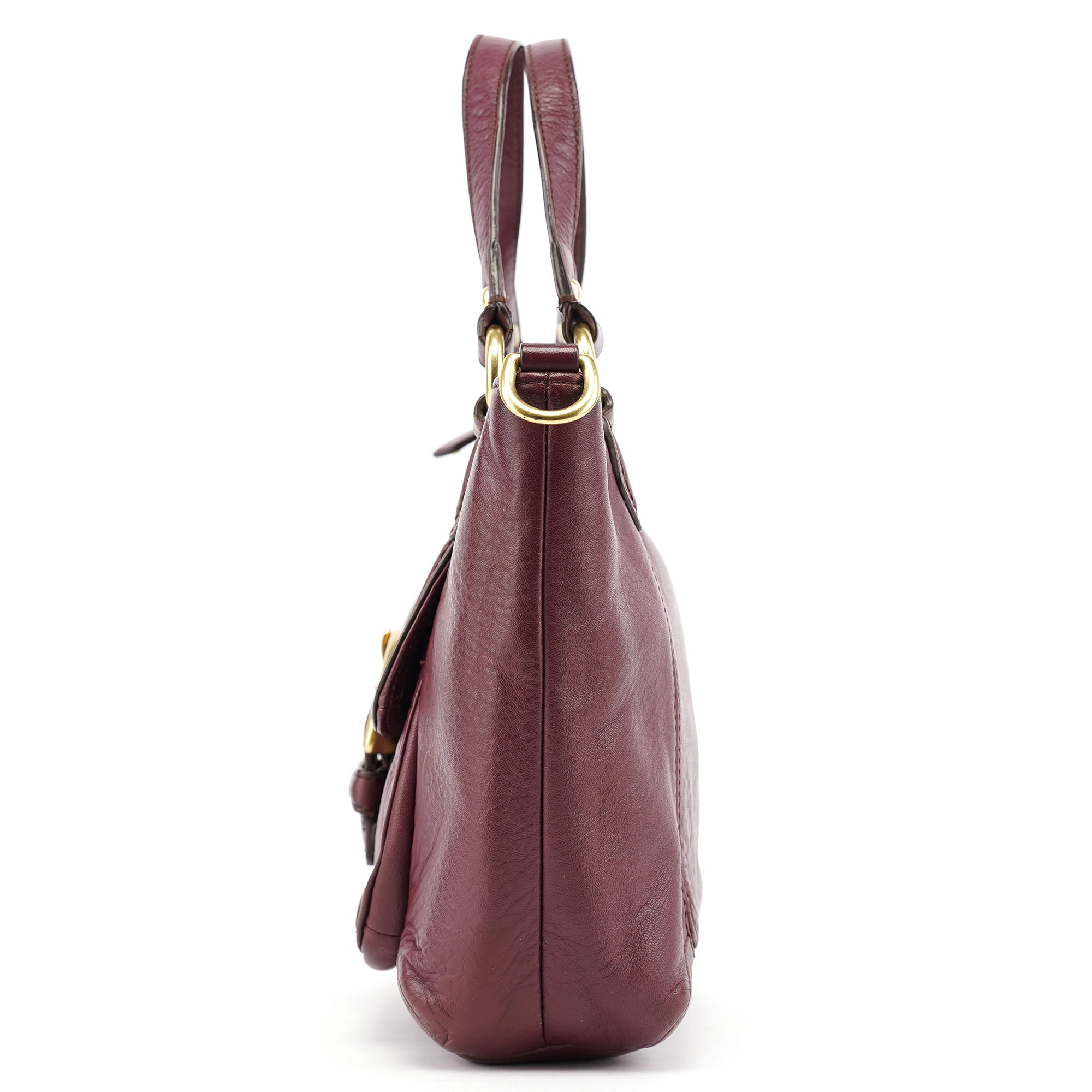 Purple Leather Soho 2-Way Tote Bag