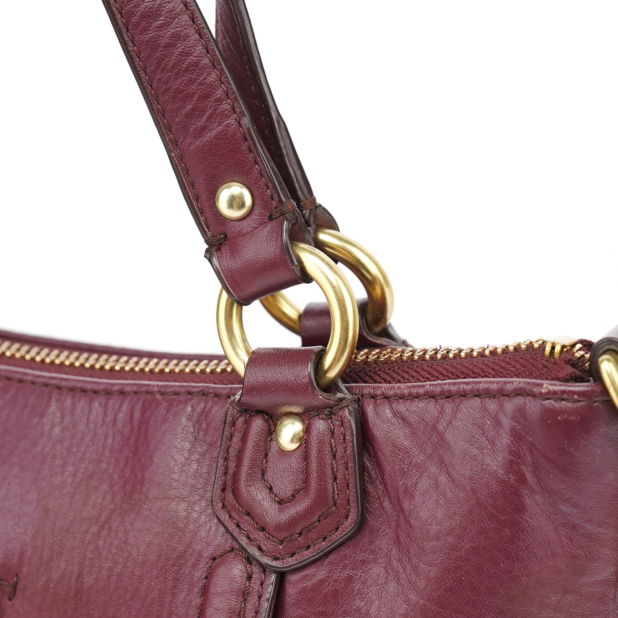 Purple Leather Soho 2-Way Tote Bag